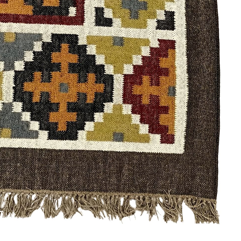 Handcrafted Multicolor Jute Dhurrie Vintage For Living